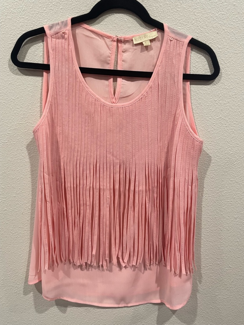 Neslay Collection Fringe Sleeveless Top